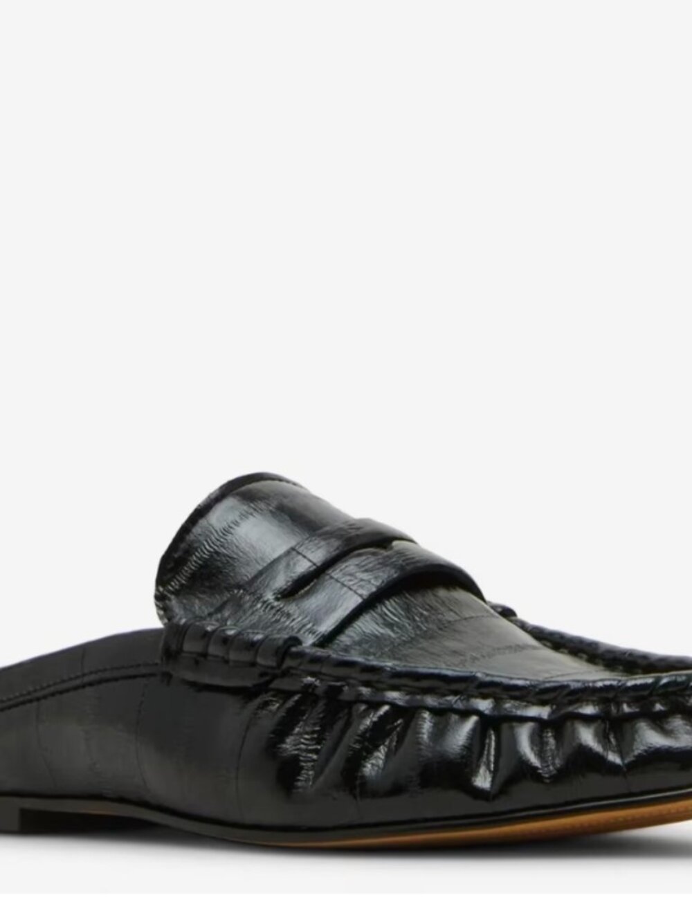 Steve Madden Rafe Faux Patent Black Mule Women's Size 8.5 NEW Preppy Office